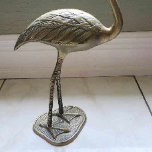 Large Mid-Century Brass Flamingo Statue By Dieter Rams 1960s Antique VERY RARE - Picture 3 of 9